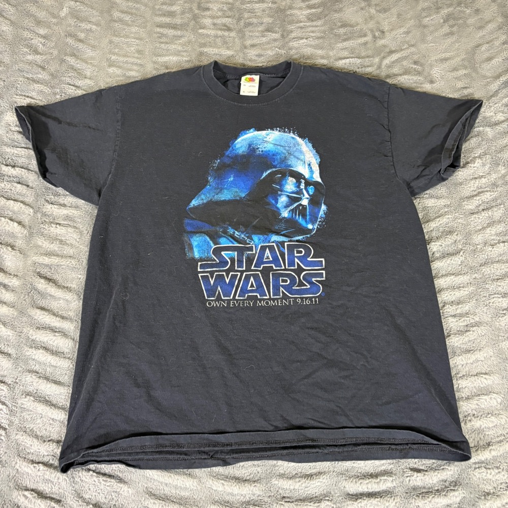 Star Wars Darth Vader T-Shirt Mens XL Black Fruit of the Loom Heavy Cotton 2011